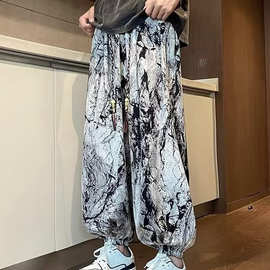 新中式国风束脚百搭裤子男女装民族风潮牌阔腿宽松休闲哈伦灯笼裤