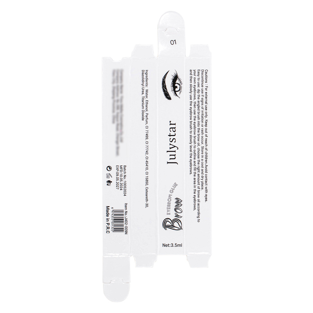 Julystar Eyebrow Gel is a water-resistant, non-smudging, natural and three-dimensional liquid that dries quickly undefined
