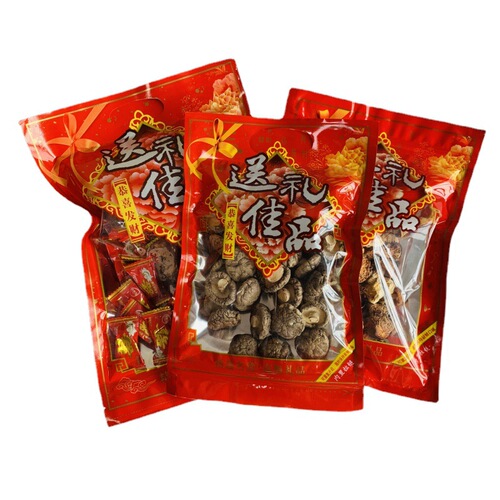Excellent Spring Festival gift bag, transparent printed ziplock bag, color sealed bag, mushroom, bamboo sheng, Agaricus blazei mushroom packaging bag