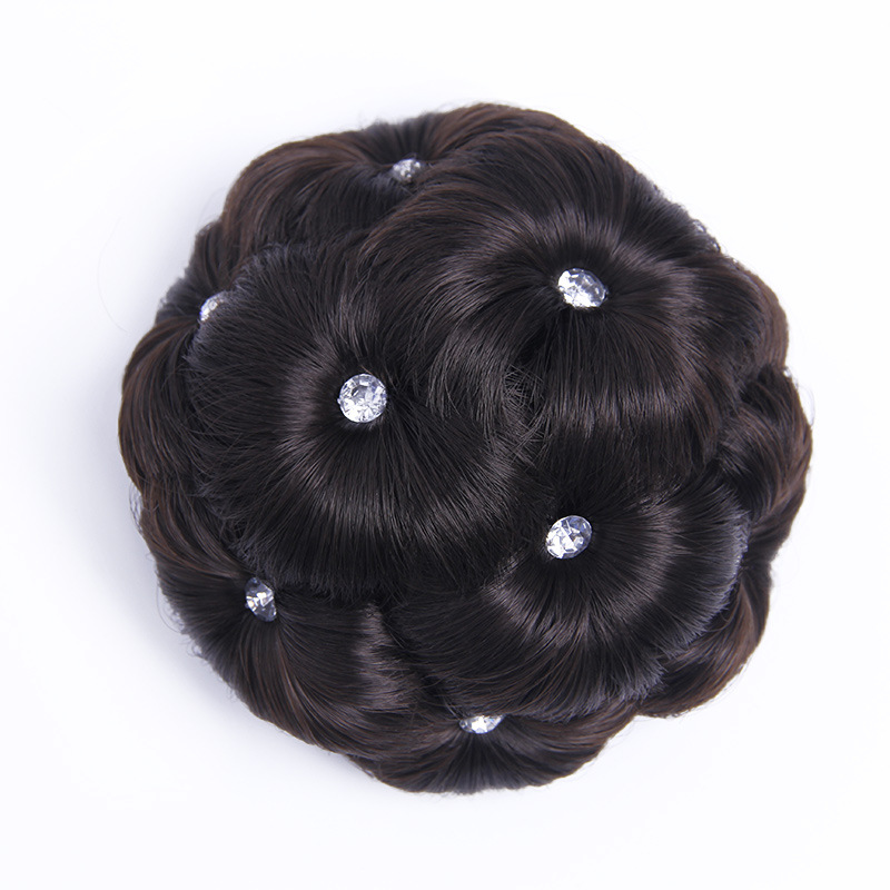 Fábrica al por mayor diamante nueve flor moño pelo clip peluca flor brote nupcial accesorios para el cabello updo pelo moño pelo bolsa en stock