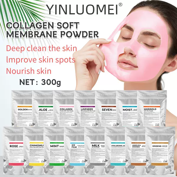 Cross-border Amazon Collagen Brightening Mask Powder Hydrating, Moisturizing, Shrinking Pore Skin Care Soft Mask Powder 300g