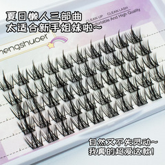 懶人三部曲小惡魔睫毛假睫毛超自然新手漫畫款仿真單簇仙子熱熔款