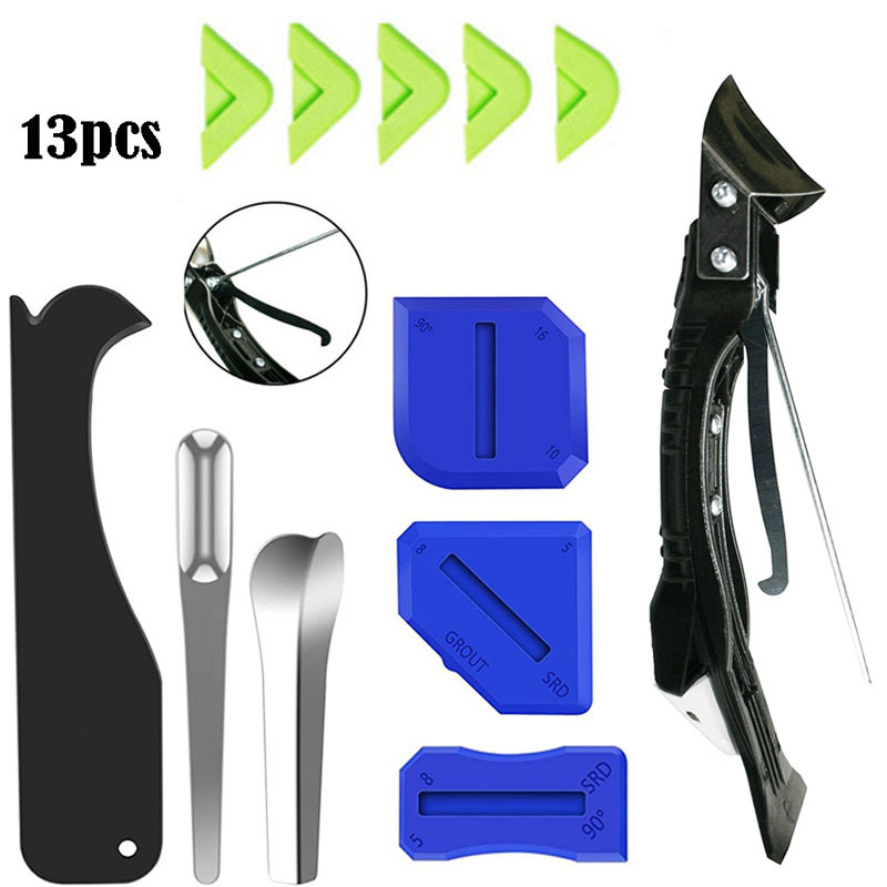 13件套5合1金属钩刀刮刀密封刮板塑料刮刀阴阳角刮板不锈钢