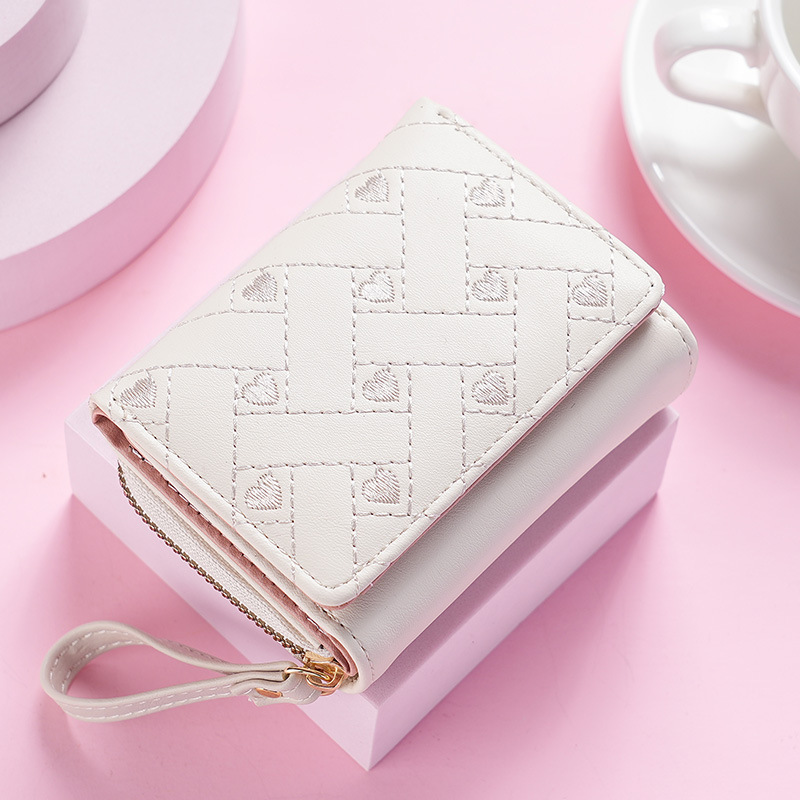 TEAYY wallet women's short 2024 summer new all-match high-end embroidery love coin purse women's wholesale TEAYY wallet women's short 2024 summer new all-match high-end embroidery love coin purse women's wholesale