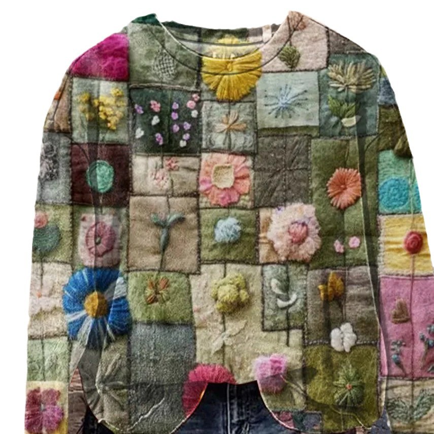 Felpa con cappuccio a maniche lunghe con scollo rotondo e motivo creativo 3D stampato autunno inverno 2025, moda donna_voghion.com