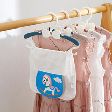 儿童衣架裤架塑料一体婴幼儿家用可伸缩婴儿衣挂晾衣架批发防滑