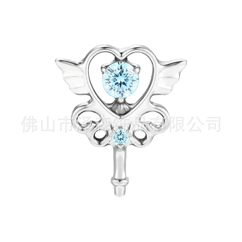 F136 Titanium Alloy Magic Wand Fairy Wand Earring - Ear Cartilage Lip Nail Tongue Piercing Jewelry Wholesale detail image 8