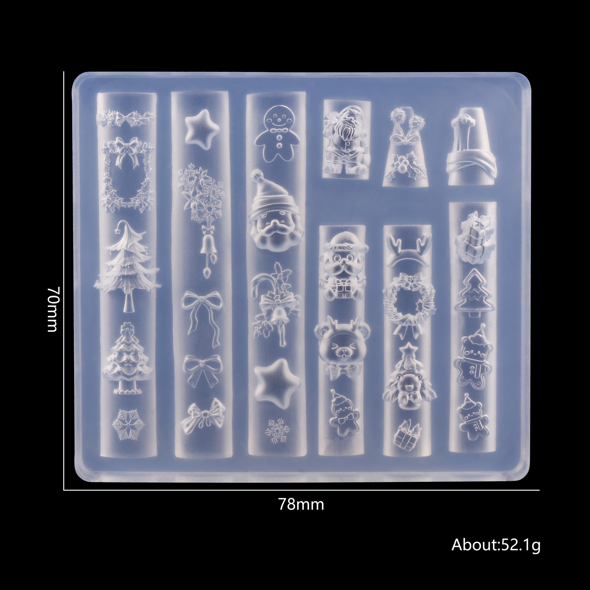 Nail Art 3D Molde de silicona suave Herramientas de tallado Bowknot Nail Art Relieve Joyería de epoxi Nail Art Molde de silicona
