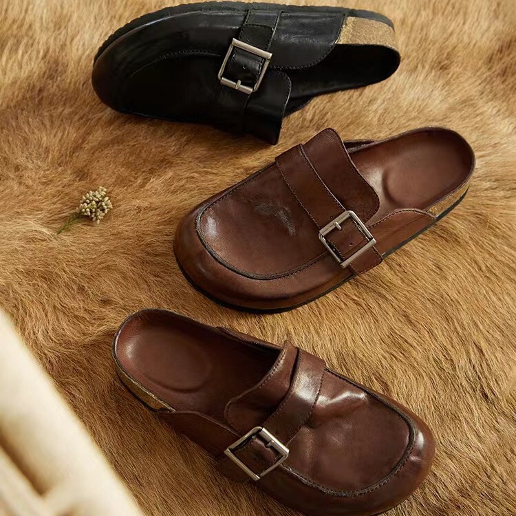 Washable Leather Birkenstock Wish Pocket Bag ● Soft Toe-Cap Slippers for Women, Spring Handmade Birkenstock-Style Women's Shoes, Flat and Comfortable. Washable Leather Birkenstock Wish Pocket Bag ● Soft Toe-Cap Slippers for Women, Spring Handmade Birkenstock-Style Women's Shoes, Flat and Comfortable.