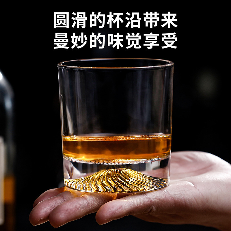 Taza de vino de vidrio gruesa de estilo japonés creativo Taza de vino retro personalizada Taza de cerveza Taza de whisky Taza clásica Taza de hockey sobre hielo