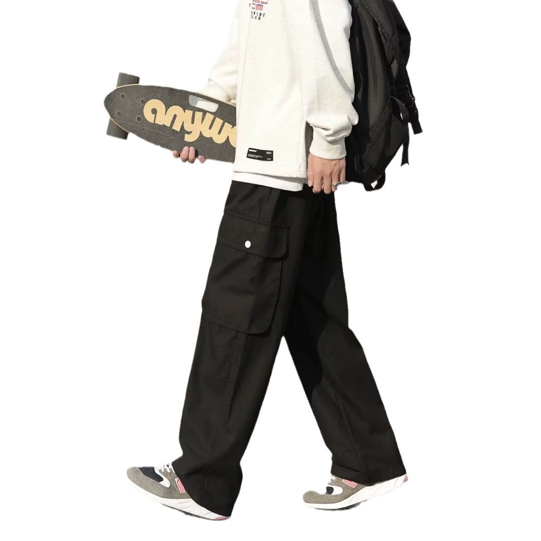 Штаны в японском ретро стиле Tide, oversize, свободный прямой крой