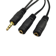 3.5mm Splitter Headphone Split Cable Adapter Extension Cable Couple Cable 1 Male to 2 Female Audio Cable