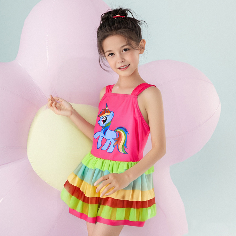 [Bañador de alta calidad 30% de descuento] trajes de baño para niños niñas verano niñas y medianos niñas vestido de princesa trajes de baño para niñas