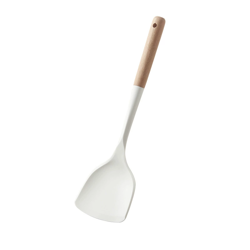 [Hen Doudou C] Посуда Silicon glue spatula sleeve sleeve суповая ложка кухонные принадлежности дерево ручка антипригарная кастрюля специальная
