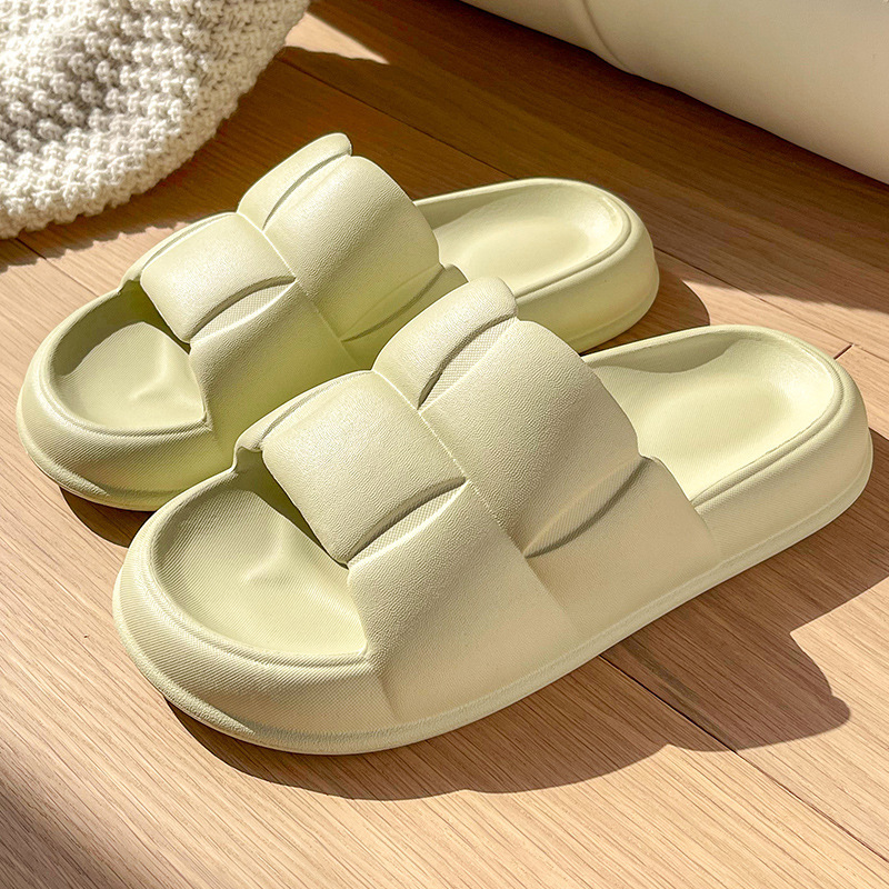 ハイエンドの新しいスタイルの女性用スリッパ、夏用屋内ホームカップル用厚底滑り止めアウターウェア男性用赤いスリッパ|undefined