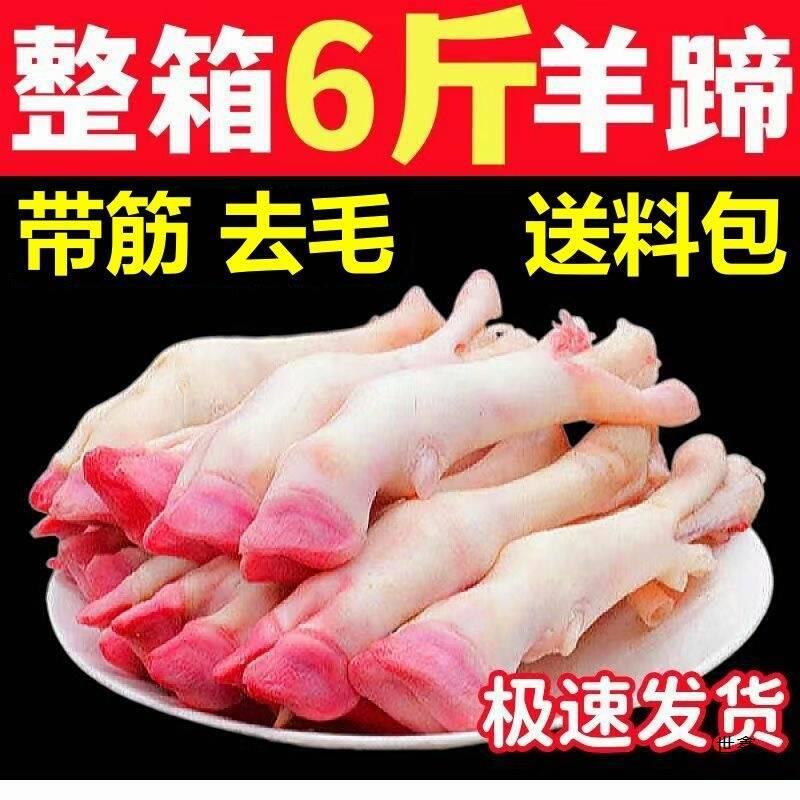 新鲜羊蹄子6斤生羊蹄带筋现杀羊脚冷冻羊爪羊脚蹄生鲜黑羊蹄商用