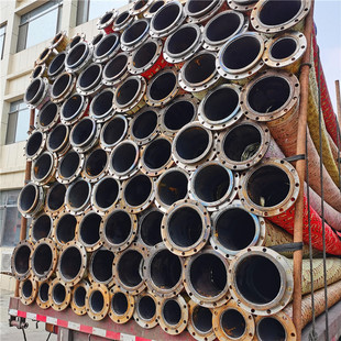 Dongying rubber factory supplies large diameter steel wire skeleton rubber pipe flange steel wire rubber pipe black rubber hose