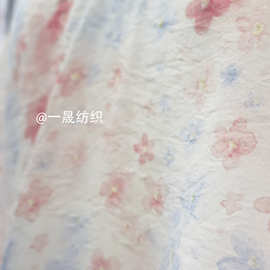 小碎花薄款夏秋棉麻连衣裙面料古风新中式子母条旗袍汉服布料批发