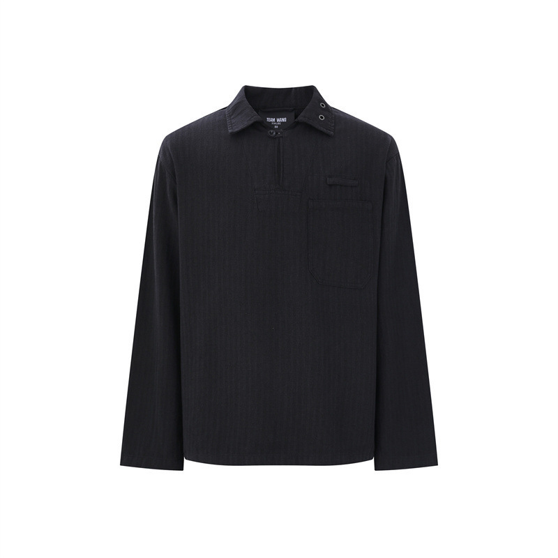 TEAM WANG Wang Jiaer's same style CHOICES herringbone pattern long-sleeve high-end luxury shirt for men and women, cross-border TEAM WANG Wang Jiaer's same style CHOICES herringbone pattern long-sleeve high-end luxury shirt for men and women, cross-border