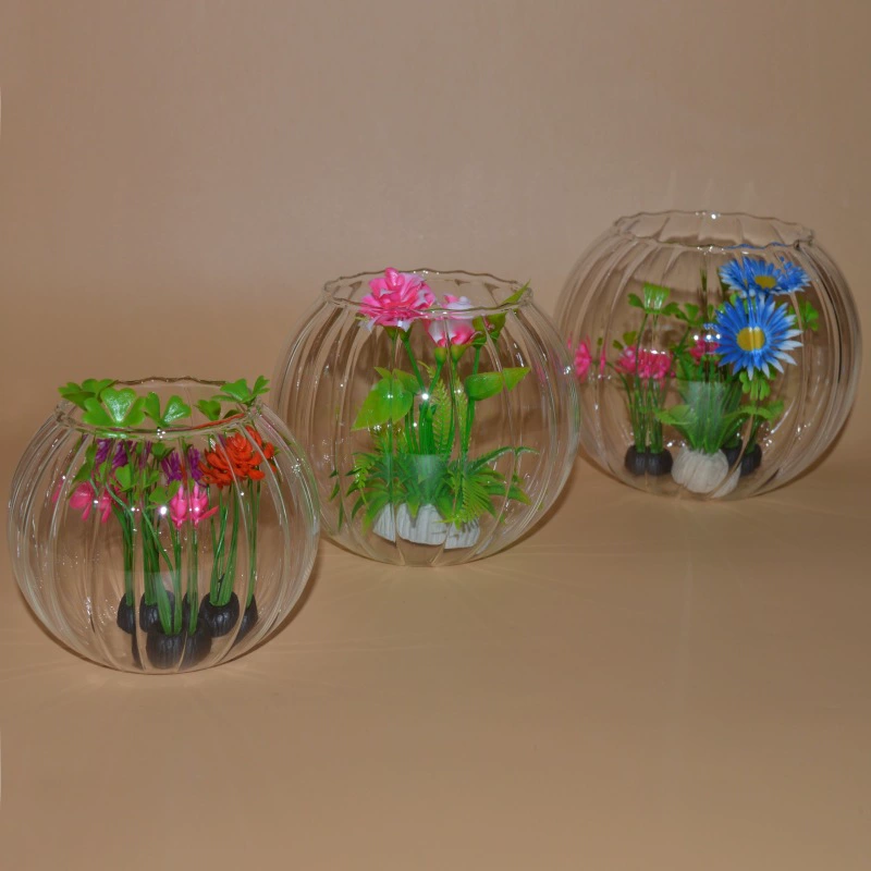 Высокоборосиликатное стекло ваза прозрачный вертикальный микроландшафтный гидропонное растение аквариум водяной водоросль