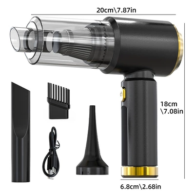 Car vacuum cleaner, small portable dual-use handheld car vacuum and blower, wholesale (Tozsoranlar) - black