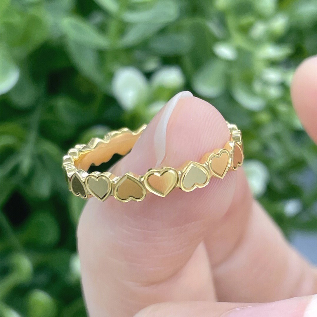 Copper small design elegant universal adjustable ring heart shaped