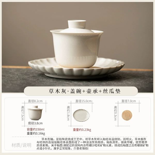 LD Plant Ash-Ju Yun Sancai Bowl (C) + Loofah Mat