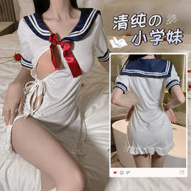 林林婷情趣内衣女性感镂空约会装水手服角色扮演纯欲制服套装8317