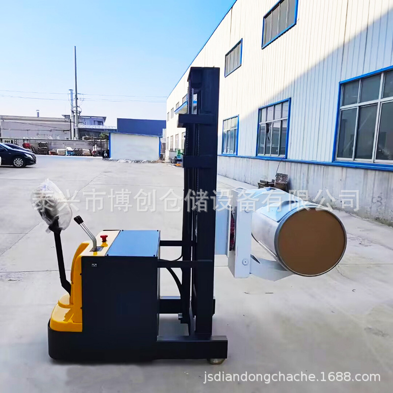 全自动翻转倒料车电动油桶旋转升高车手动圆桶抱夹装卸车夹包机