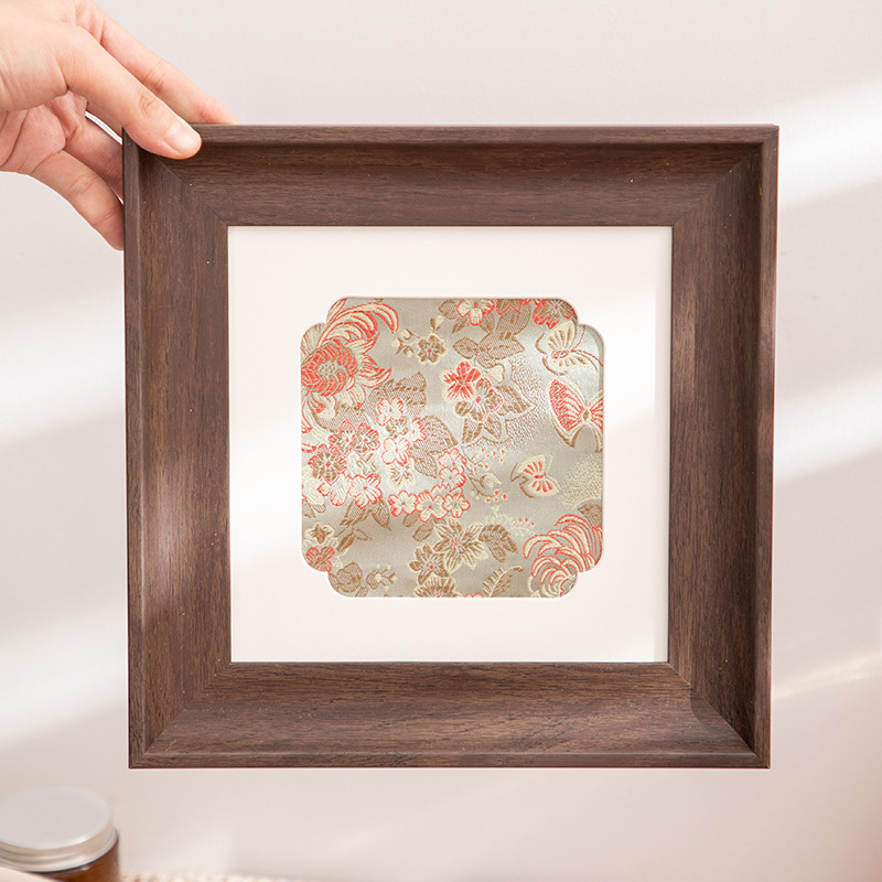 Intangible Cultural Heritage Song Brocade Pearl Painting Photo Frame Display Stand Handmade Salon Team Building Warm-Up Picture Frame 8inch Wall Hanging DIY Gift