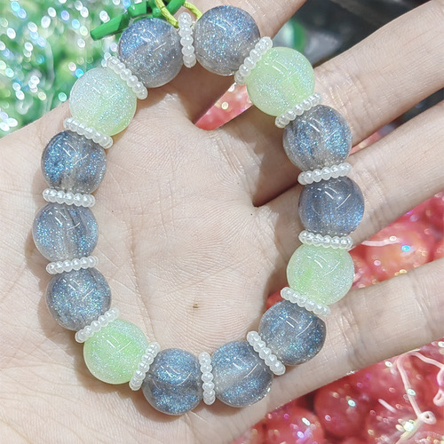 Handmade DIY imitation pearl circle spacer ABS resin pearl circle bracelet bracelet beading material earrings jewelry accessories