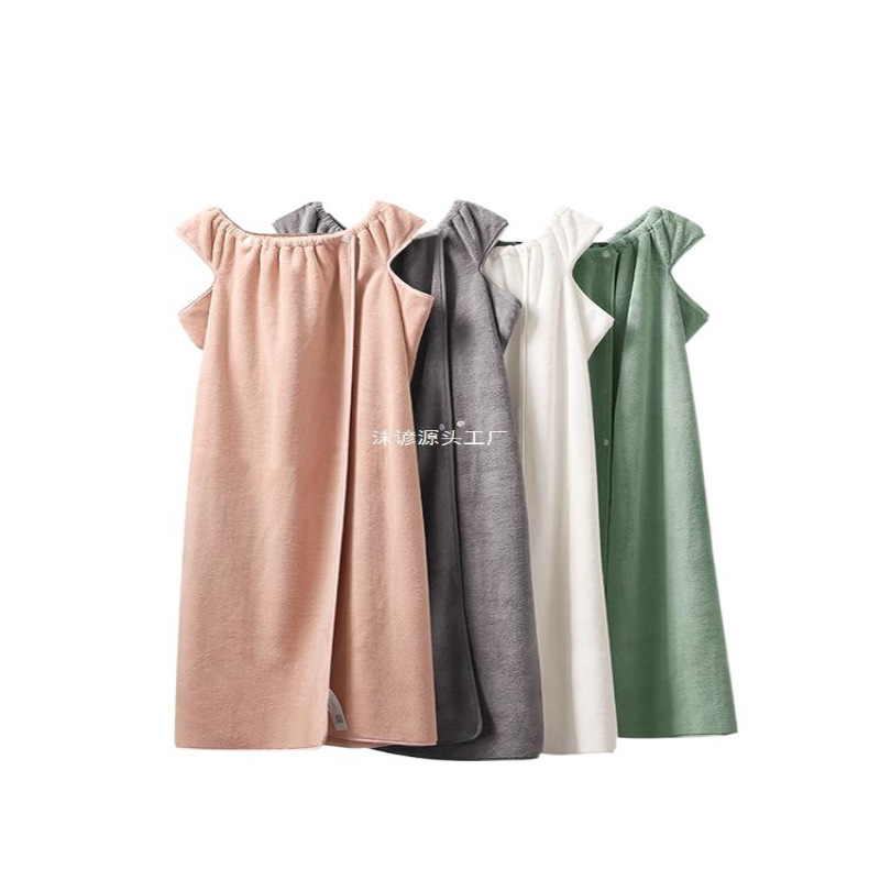 목욕 타월 스타일 여성 목욕 스커트 봄과 여름 가정 목욕 플러스 사이즈 착용 및 포장 여성의 빠른 건조 흡수 목욕 가운 2024 새로운 스타일