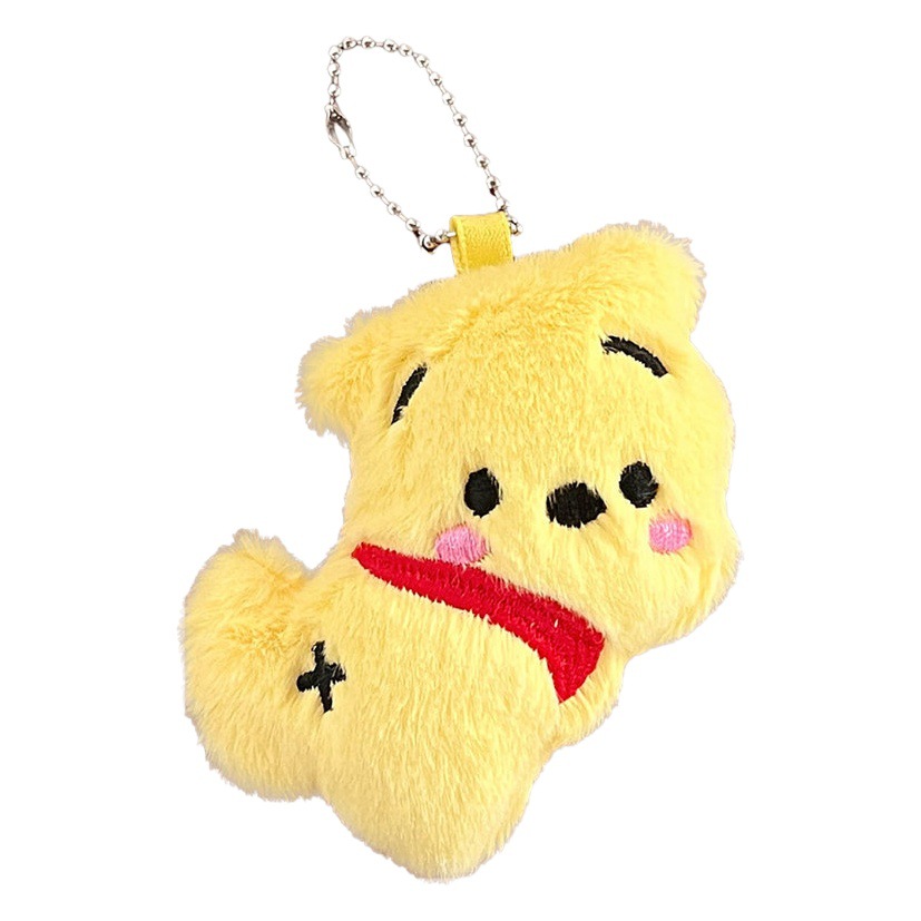 Lindo de dibujos animados peluche oso cachorro colgante llavero chica corazón decoración muñeca bolsa adornos al por mayor