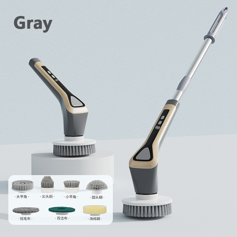 Nuevo cepillo de limpieza eléctrica multifuncional para la cocina doméstica de barrido de piso de mano retráctil y poderoso artefacto de limpieza