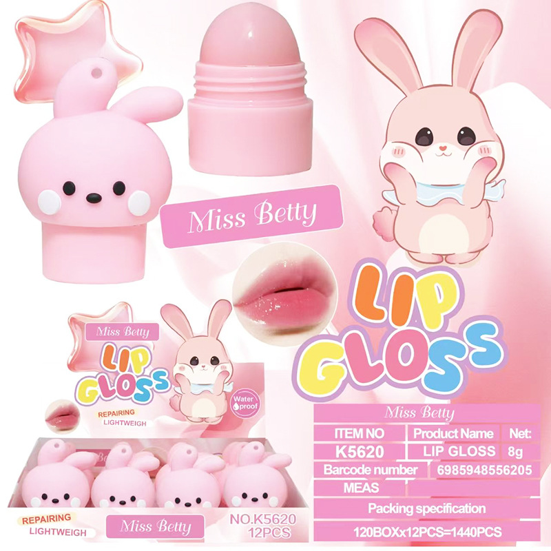 MissBetty nuevo comercio exterior transfronterizo dibujos animados humectantes hidratante lápiz labial tibio en stock