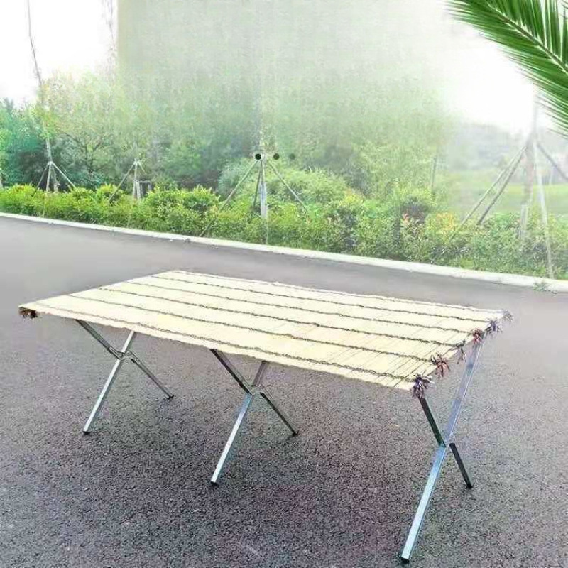 地摊货架子折叠夜市摆衣服水果多功能伸缩展示桌便携简易床厚竹席