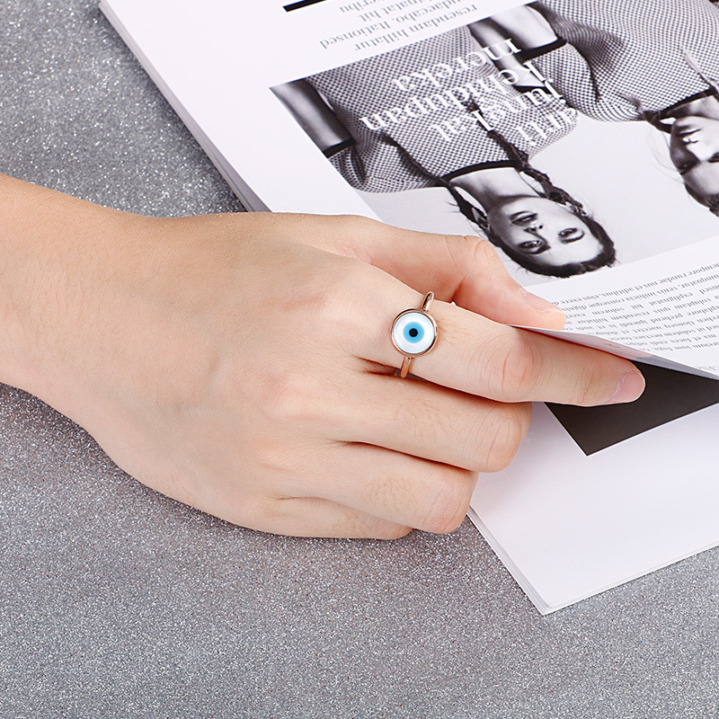 Fashion Devilu0027S Eye Titanium Steel Inlay Opal Bracelets Earrings Necklace