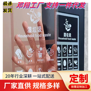 Transparent Waterproof Garbage Sorting Signs Community School City Posters Advertising Bars Stickers Recyclable Kitchen