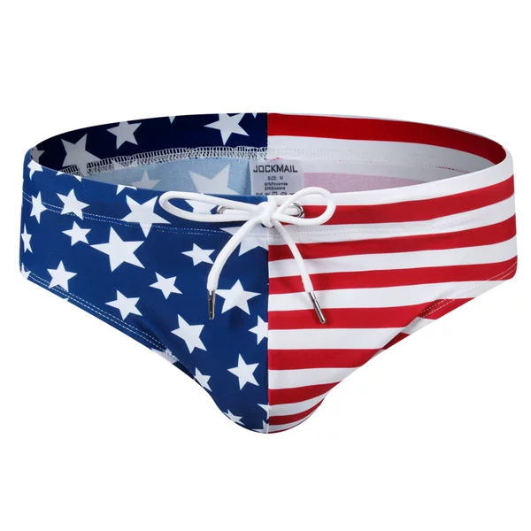 Men's swimming briefs with sponge pad anti-embarrassment fashion hot spring shorts sexy low waist swimming trunks American size
