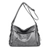 Fashionable capacious shoulder bag, one-shoulder bag, suitable for import, genuine leather