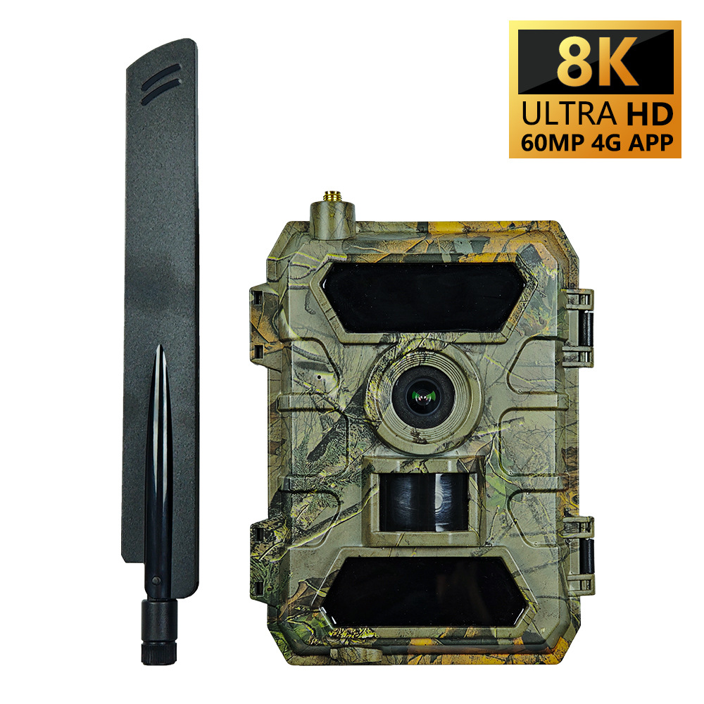4G sim kartlı ov kamerası, 60MP, 8K video, infraqırmızı sensor