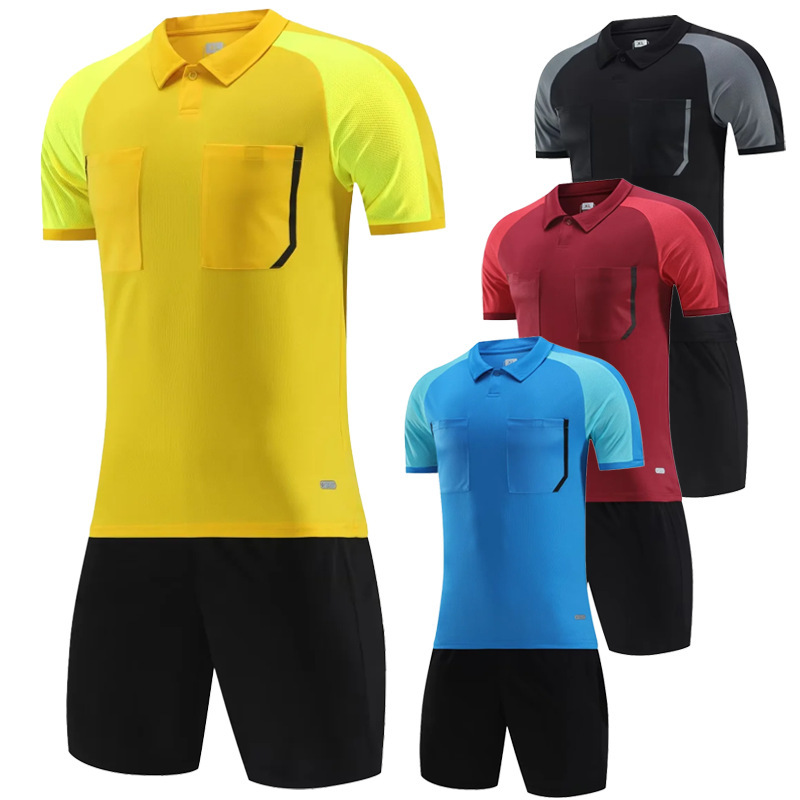 Football Referee's Clothing Printing Match Referee's Clothing Men's Football Equipment Youth Short-sleeved Jersey Team Sportswear Football Referee's Clothing Printing Match Referee's Clothing Men's Football Equipment Youth Short-sleeved Jersey Team Sportswear