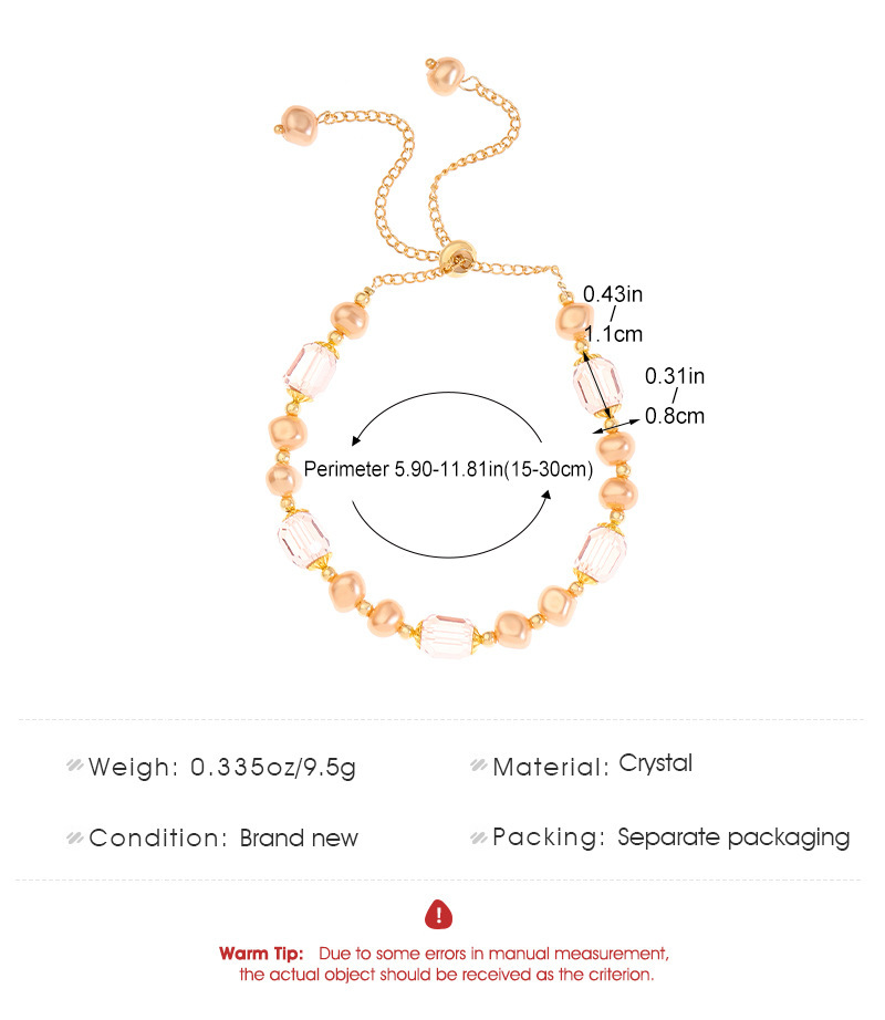 Braccialetto di perle viola in stile francese per donna, bracciale di cristallo di alta qualità con design di nicchia, gioielli per la migliore amica_voghion.com