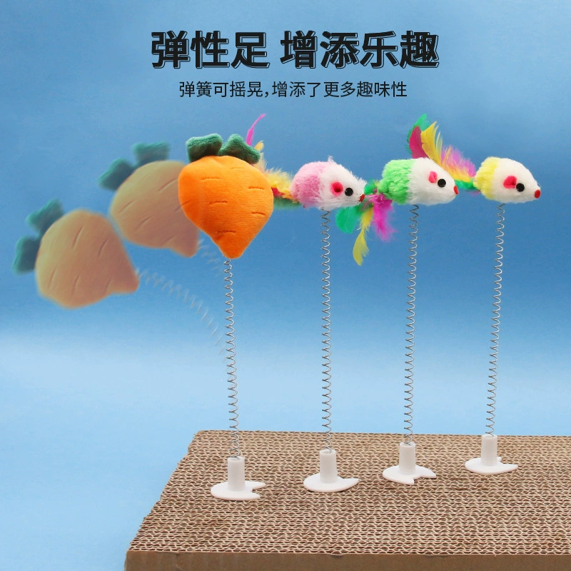 Веселая гофрированная Когтеточка для кошек, качающаяся игрушка для кошек, Самоустанавливающаяся игрушка для царапин для кошек