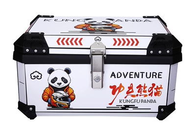 Motorcycle trunk – Box - mt65-black-white-panda