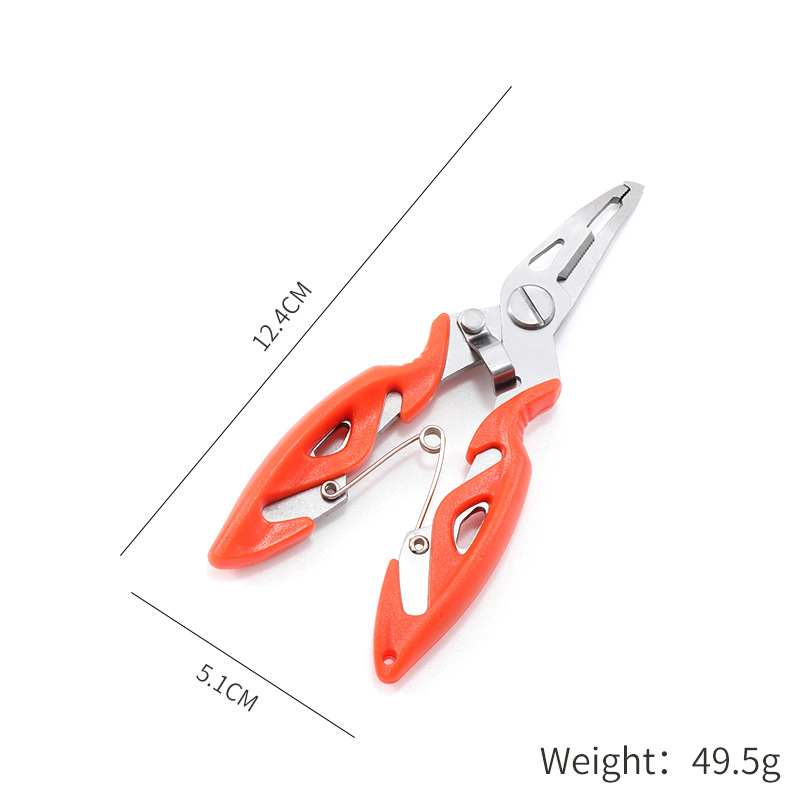 Multifunctional Fishing Pliers, Stainless Steel Straight Mouth, Dacron Line Cutter, Hook Retriever, Lure Fishing Shears, Fish Control Tool