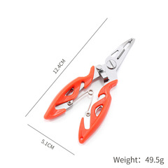 Multifunctional Fishing Pliers, Stainless Steel Straight Mouth, Dacron Line Cutter, Hook Retriever, Lure Fishing Shears, Fish Control Tool