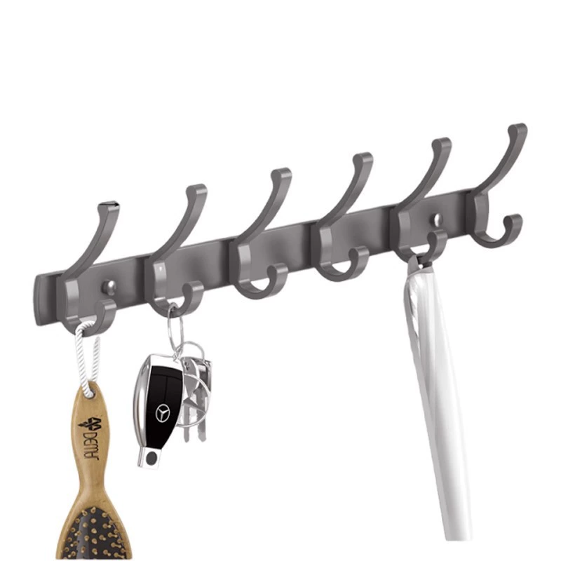 Clothes hanger wall hanging wall hanging coat hook behind the door without punching into the door entrance pasted row hook strong load-bearing coat hook