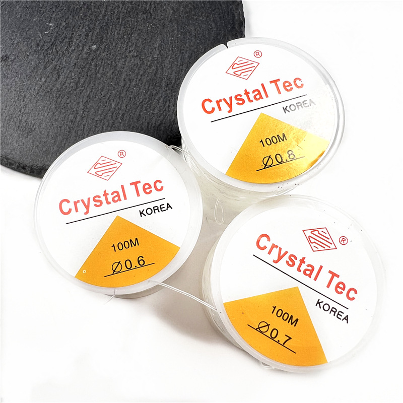 君优 一卷穿珠用多尺寸透明水晶弹力线手串手捻手工DIY头饰品配件