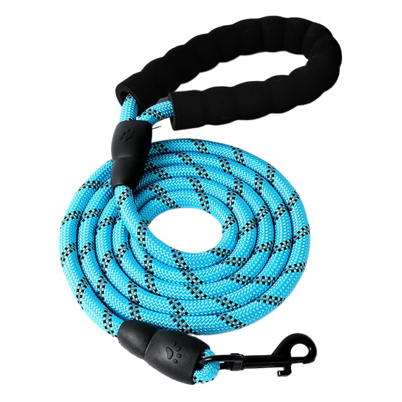 Bolsa 1,5 m EVA de seda reflectante cuerda redonda resistente al desgaste cuerda de perro a prueba de explosiones correa de perro suministros para mascotas